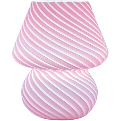 Lampe champignon, lampe de table en verre de Murano en forme de champignon de style rétro, idéale pour la décoration intérieure des chambres, salons, bureaux et autres espaces.