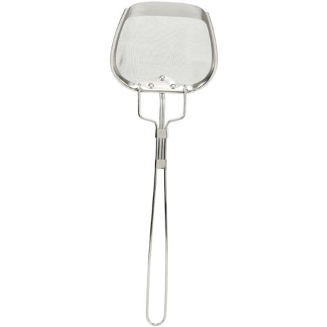 Passoire à mailles fines de 0,02 pouce, en acier inoxydable 304, avec une poignée robuste et stable, une cuillère à écumer de cuisine. (1/5)