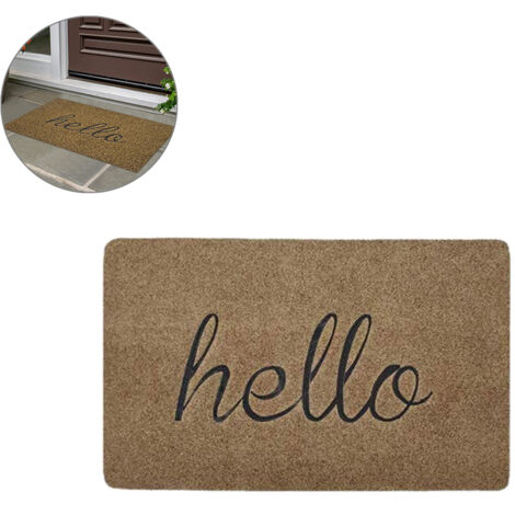 Tapis d'extérieur anti-boue et anti-poussière, paillasson brodé antidérapant (1/5)
