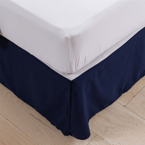 Jupe de lit plissée enveloppante, facile à installer, antistatique, infroissable et résistante à la décoloration. (1/5)