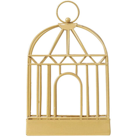 Support pour spirale anti-moustiques, brûleur d'encens en fil de fer, décoration intérieure, cage à oiseaux dorée (1/5)