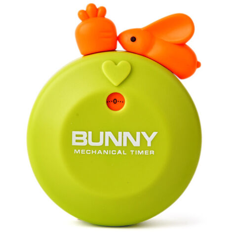 Minuteur de cuisine mécanique miniature en forme de lapin mignon, 60 minutes, avec alarme sonore puissante. (1/5)
