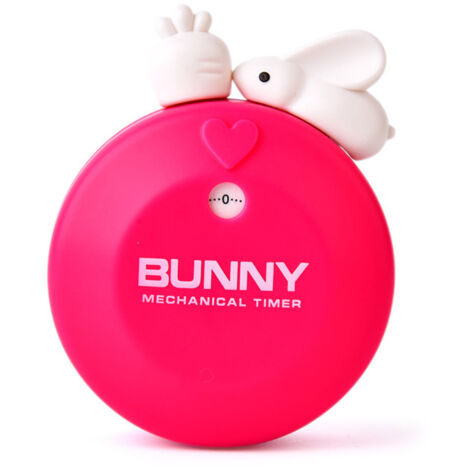 Minuteur de cuisine mécanique miniature en forme de lapin mignon, 60 minutes, avec alarme sonore puissante. (1/5)