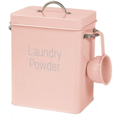 Distributeur de lessive multifonctionnel avec cuillère doseuse, réservoir de stockage de lessive de grande capacité (4 litres), design innovant, convient au stockage de lessive, d'aliments en poudre o (1/5)
