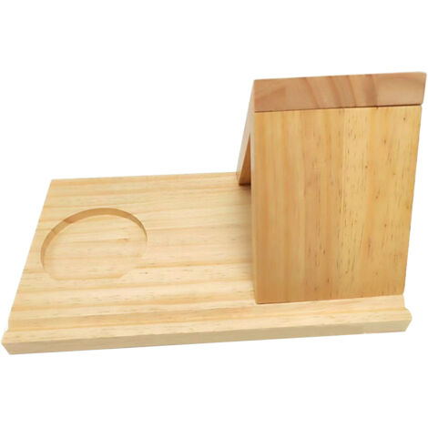 Étagère personnalisée en pin peint - 301815,5 cm, en chêne massif, design triangulaire créatif, comprend un porte-gobelet et un support de lecture multifonctionnel en bois. (1/5)