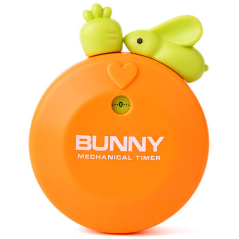 Minuteur de cuisine mécanique miniature en forme de lapin mignon, 60 minutes, avec alarme sonore puissante. (1/5)