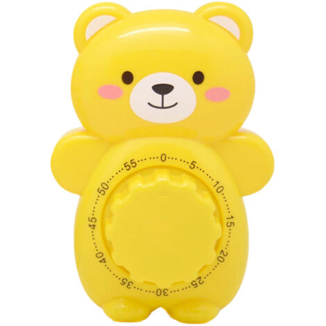 Minuteur de cuisine mécanique 60 minutes en forme d'ourson mignon, avec alarme et volume sonore élevé. (1/5)