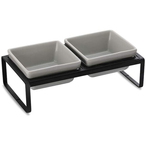 Ensemble de gamelles en céramique de taille moyenne pour chats et chiens, avec support intégré. Convient aux chats, aux chiens et aux chiots. Grande capacité de 280 ml, idéale pour l'eau et la nourrit (1/5)