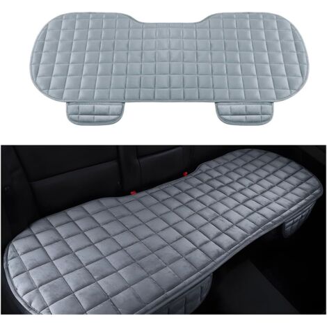 Coussin Siège Arrière - 1 Pièce - Peluche Douce - Protection Universelle - Voiture Familiale - 133x49cm Gris (1/5)