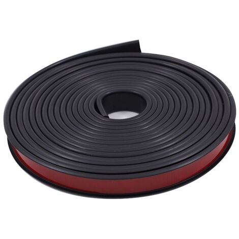 Bande de chant en mélamine auto-adhésive en forme de U noire de 2 mètres et de 25 mm de diamètre, sans colle chauffante, bande de chant pour plateau de table couleur chêne, bande de chant souple en pl (1/5)