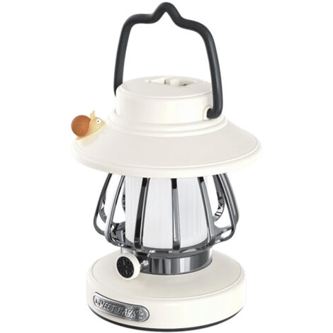 Lampe de camping, lampe de camping rétro rechargeable en métal, lampe rétro suspendue à piles, ampoule portable étanche pour tente d'extérieur. (1/5)