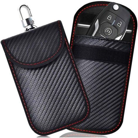 Étui de protection pour télécommande de voiture (lot de 2), pochette antivol avec protection du signal, pochette de protection pour clé de voiture (1/5)