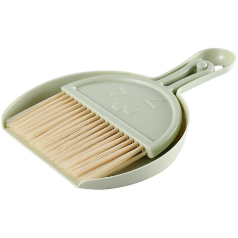 Ensemble mini balai et pelle, mini balai et pelle à poussière suspendus pour clavier et ordinateur portable, idéal pour le nettoyage de bureau, écologique. (1/5)