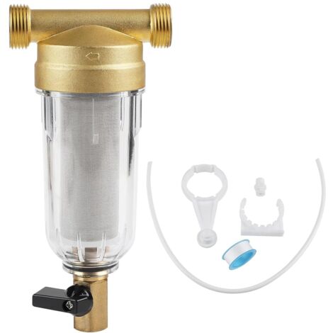 Filtre à Sédiments - 1 Unité - Laiton et Acier Inox - Filtration 40μm - Pour Eau de Puits - Filetage 3/4 Pouces (1/5)