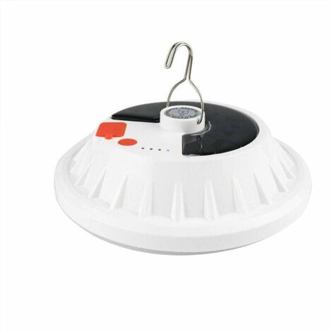 Lampe de camping solaire LED rechargeable par USB avec télécommande, 5 modes, étanche IPX7, pour tente. (1/5)