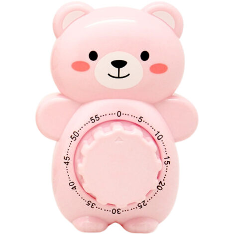 Minuteur de cuisine mécanique 60 minutes en forme d'ourson mignon, avec alarme et volume sonore élevé. (1/5)