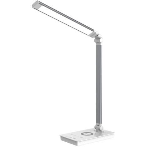 Lampe de bureau LED haute luminosité pour la maison et le bureau - lampe de travail d'architecte à double bras rotatif protégeant les yeux, lampe de bureau réglable et pliable, adaptée au travail/aux (1/5)