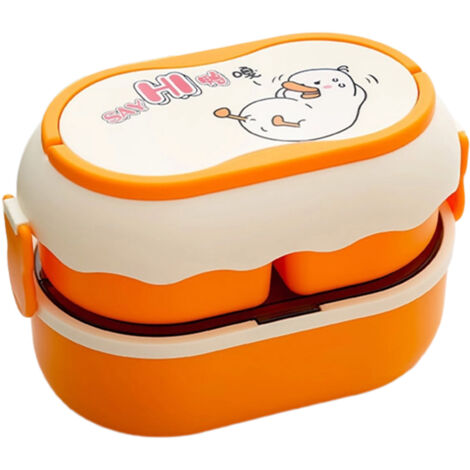 Cette boîte à lunch isotherme à double paroi est idéale pour les employés de bureau. Elle passe au micro-ondes et est empilable. (1/5)