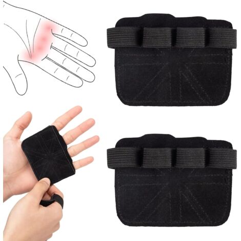 Gants De Musculation - Lot De 2 - Cuir De Vache - Antidérapants - Pour Haltérophilie Et Fitness - Noir (1/5)