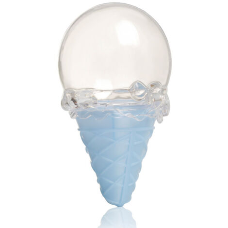 Boîtes à bonbons en plastique transparent (lot de six) en forme de cornets de glace, idéales pour les mariages, Noël, les cadeaux d'anniversaire de bébé et les cadeaux d'invités (bleu). (1/5)