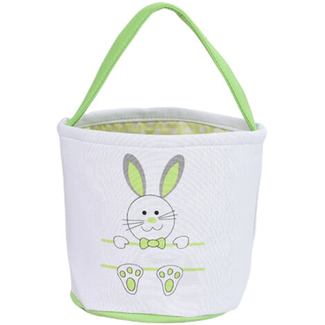 Panier en toile mignon en forme de lapin de Pâques pour enfants, cadeau de rangement de Pâques et panier en forme d'œuf en forme de lapin pour décorations de fête d'enfants (1/5)