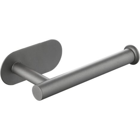 Porte-Rouleau Acier Inoxydable - 1 Unité - Adhésif Sans Perçage - Antirouille - Salle de Bain Cuisine - Gris (1/5)