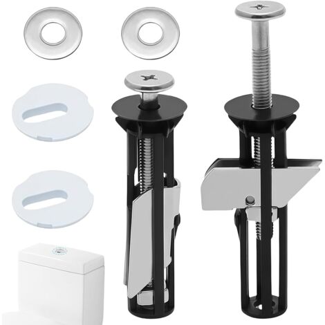 Kit Fixation Abattant WC - Lot de 2 - Acier Inoxydable - Boulons Réglables 14-20mm - Universel (1/5)