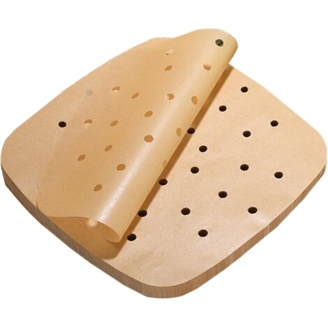 Doublure Papier Sulfurisé - 100 Pièces - 21,5 cm - Perforée Antiadhésive - Friteuse Air Four (1/5)
