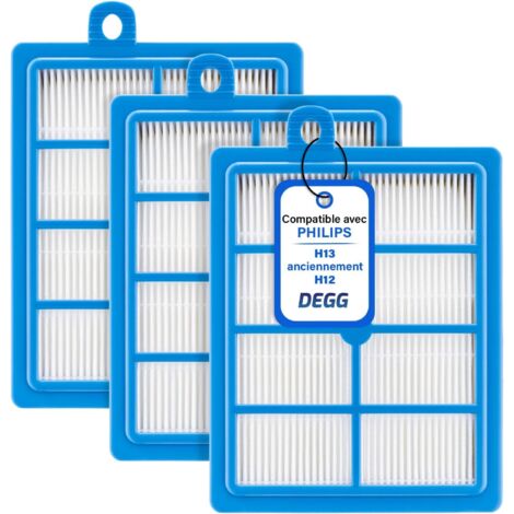Filtre HEPA H13 - Lot de 3 - Compatible Philips Electrolux AEG Tornado - Filtration Allergènes - Pour Performer Power Pro Jetmaxx (1/5)