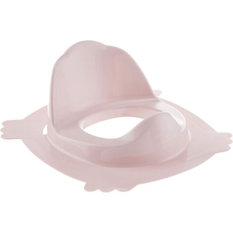 Réducteur de Toilette - 1 Unité - Polypropylène - Haut Dossier Stable - Pour Enfant - Rose Poudré (1/4)
