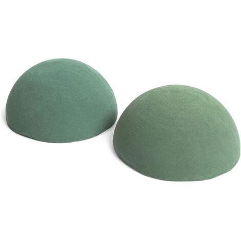 Demi-boule Mousse Florale - Lot de 2 - 20 cm - Vert - Art Floral - Décoration Mariage