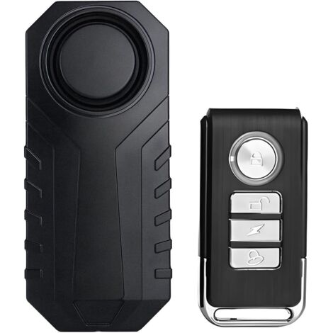 Alarme Antivol - 1 Unité - Plastique Robuste - Capteur Mouvement 113 DB - Vélo Moto Trottinette - Noir (1/5)