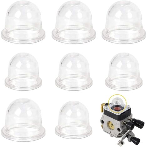 Poire D'amorçage - 8 Pièces - Caoutchouc Transparent - 19mm Et 22mm - Pour Débroussailleuse Et Scie (1/5)