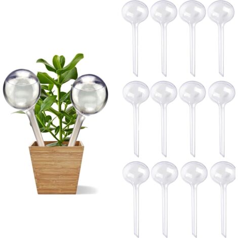Ampoule Arrosage - Lot de 12 - PVC Transparent - Auto-irrigation 2 Semaines - Plantes Intérieur Jardin - 25,5 cm (1/5)