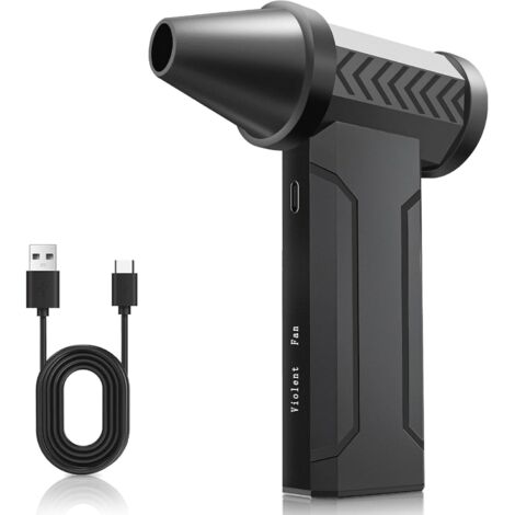 Souffleur Air Comprimé - 1 Unité - ABS - 4 Vitesses 160000 TR/Min - Nettoyage Électronique Et Extérieur - Noir (1/5)