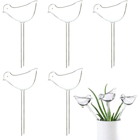 Dispositif Arrosage Oiseau - 5 Pièces - PVC Transparent - Automatique - Jardin Intérieur Extérieur - 10x25 cm (1/5)
