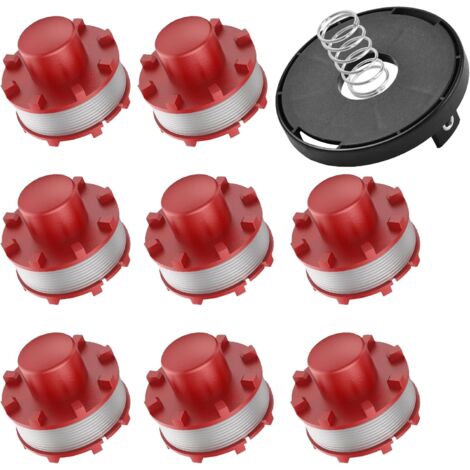 Bobine de débroussailleuse - Lot de 8 - Nylon et ABS - Fil 2mm 8m - Pour Einhell GE-CT Agillo - Modèle 3405096 (1/5)