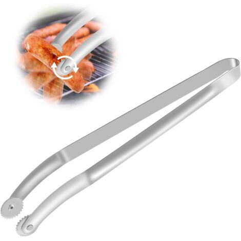 Pince Barbecue Roulette - 1 Unité - Acier Inoxydable - Rotation 360 Degrés - Grille Et Cuisine - 37,5 Cm (1/5)