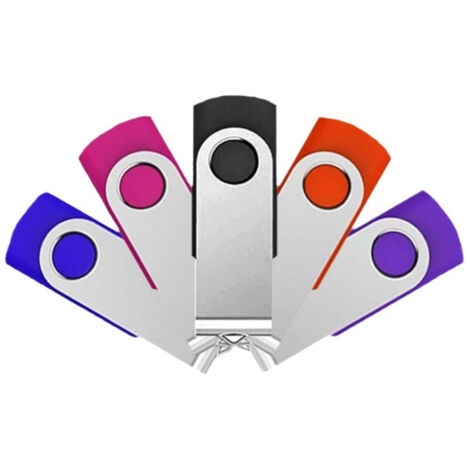 Lot De 5 Clés USB 2.0 32Go Flash Drive Pivotant Stockage Disque Mémoire Stick (1/5)
