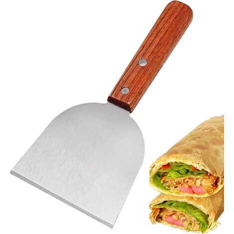Grattoir De Grille - 1 Pièce - Acier Inoxydable Et Bois - Nettoyage Efficace - Pour BBQ Et Plancha - Poignée Ergonomique (1/5)
