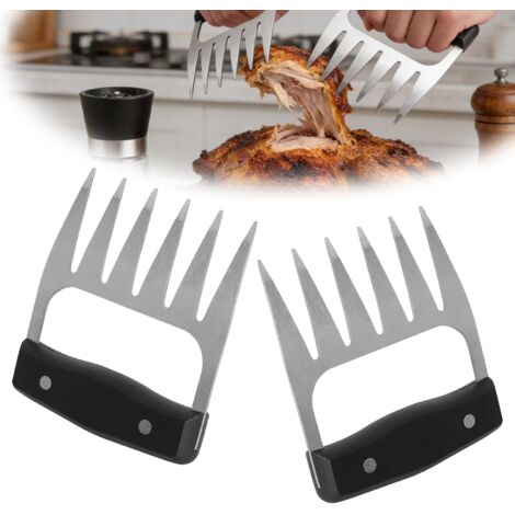 Griffes À Viande - Lot De 2 - Acier Inoxydable - Effilochage Rapide - Barbecue Et Cuisine - 6 Dents (1/5)