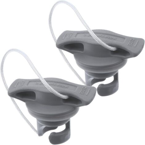 Bouchon Valve Air - Lot de 2 - PVC Gris - Anti-Fuite - Kayak Bateau Gonflable - 5,0x3,5x3,0cm (1/5)