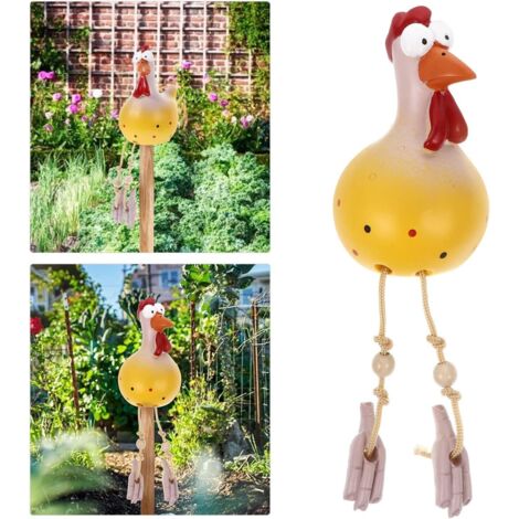 Statue De Poule - 1 Pièce - Résine - Design Réaliste - Décoration Jardin Cour Patio - Taille Moyenne (1/5)