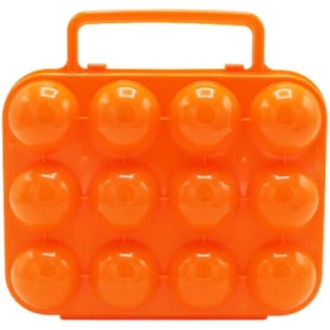 Boîte À Œufs Pliable - 12 Compartiments - ABS - Protection Antichoc - Camping Et Cuisine - 19x20 Cm (1/5)