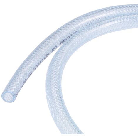 Tuyau PVC Tressé - 1 Mètre - Transparent - 8mm Intérieur - Haute Pression 0,7 MPa - Jardin