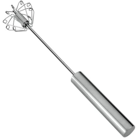 Fouet Rotatif Manuel - 1 Pièce - Acier Inoxydable - Mélange Homogène - Cuisine Quotidienne - 35 cm