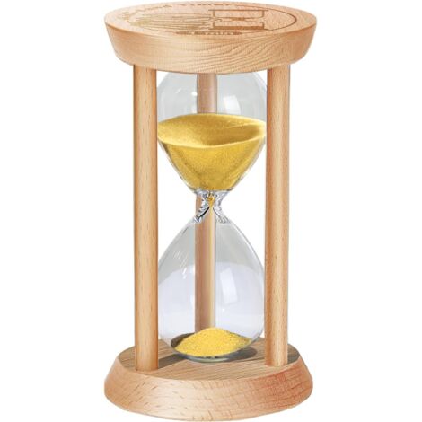 Sablier 45 Minutes - Bois et Verre - Doré - Minuteur - Cuisine et Bureau - Sablier 45 Minutes - Bois et Verre - Doré - Minuteur - Cuisine et Bureau (1/5)