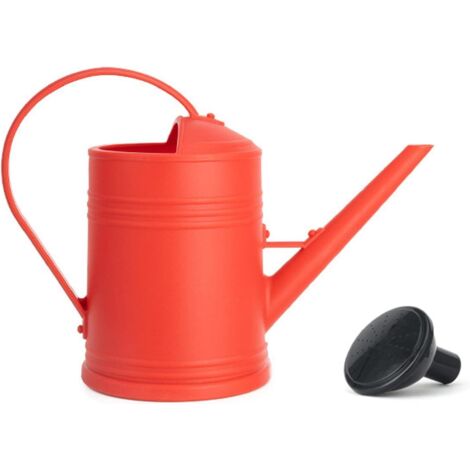 Arrosoir - 1 Unité - Plastique - Douchette Amovible - Intérieur Et Extérieur - Rouge - 2 Litres (1/5)