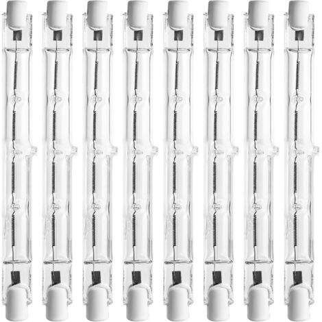 Ampoule Halogène R7s - 8 Pièces - 118mm 500W - Dimmable 2800K - Pour Projecteur Et Lampadaire (1/5)