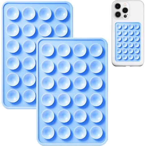 Support Téléphone Ventouse Silicone - Lot De 2 - Antidérapant - Pour Miroir Et Surface Lisse - Selfie Et Vidéo (1/5)